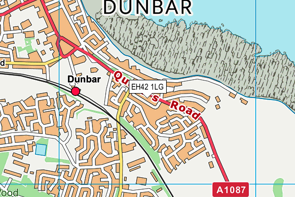 EH42 1LG map - OS VectorMap District (Ordnance Survey)