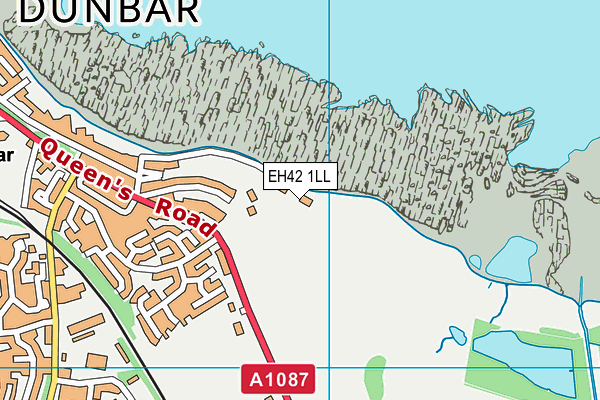 EH42 1LL map - OS VectorMap District (Ordnance Survey)