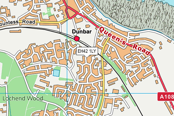 EH42 1LY map - OS VectorMap District (Ordnance Survey)