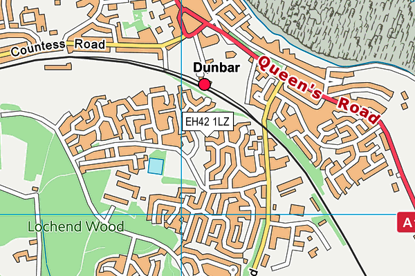 EH42 1LZ map - OS VectorMap District (Ordnance Survey)