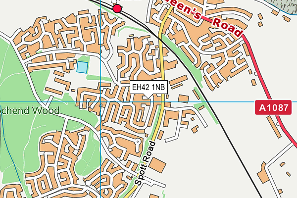 EH42 1NB map - OS VectorMap District (Ordnance Survey)