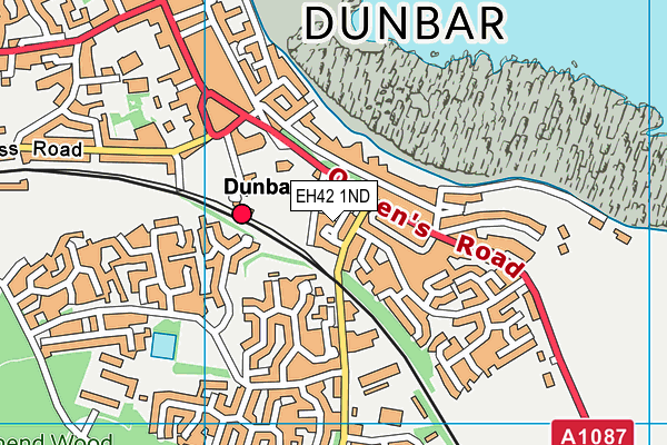 EH42 1ND map - OS VectorMap District (Ordnance Survey)