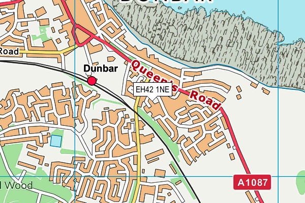 EH42 1NE map - OS VectorMap District (Ordnance Survey)