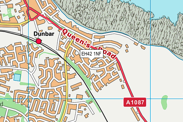 EH42 1NF map - OS VectorMap District (Ordnance Survey)