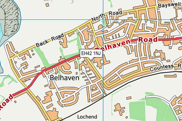 EH42 1NJ map - OS VectorMap District (Ordnance Survey)