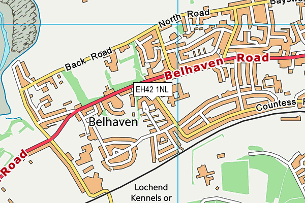 EH42 1NL map - OS VectorMap District (Ordnance Survey)