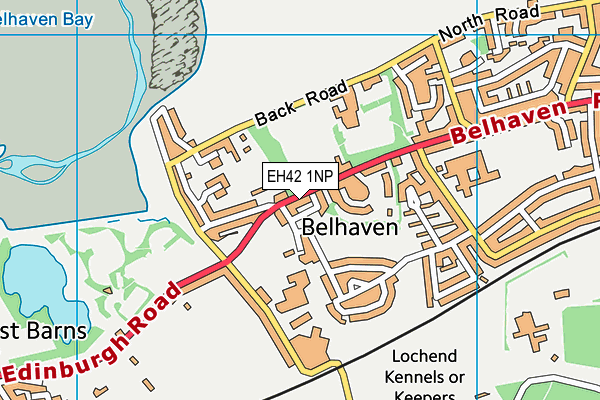 EH42 1NP map - OS VectorMap District (Ordnance Survey)