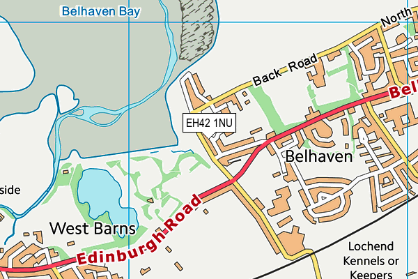 EH42 1NU map - OS VectorMap District (Ordnance Survey)