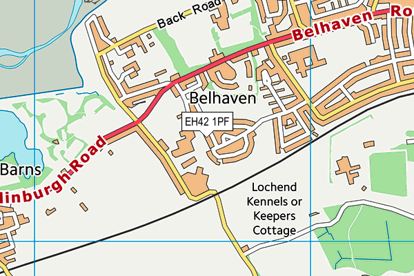 EH42 1PF map - OS VectorMap District (Ordnance Survey)