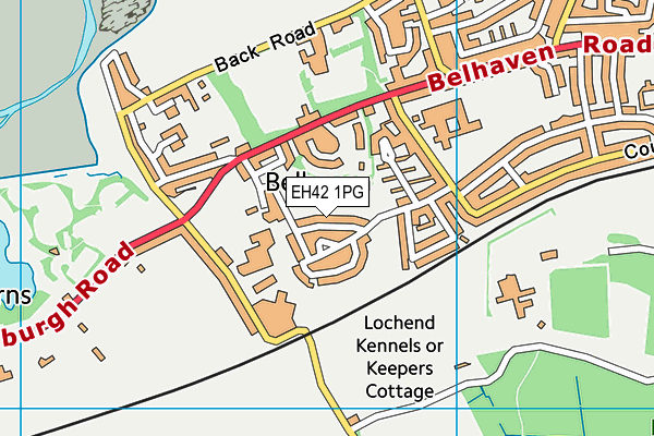 EH42 1PG map - OS VectorMap District (Ordnance Survey)