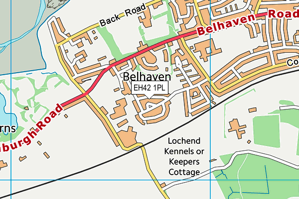 EH42 1PL map - OS VectorMap District (Ordnance Survey)