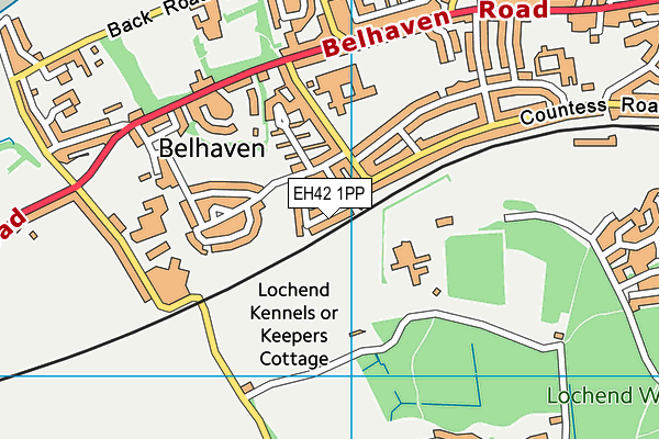 EH42 1PP map - OS VectorMap District (Ordnance Survey)