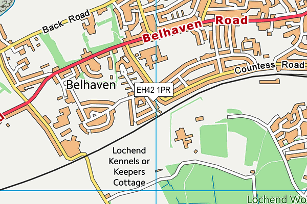 EH42 1PR map - OS VectorMap District (Ordnance Survey)