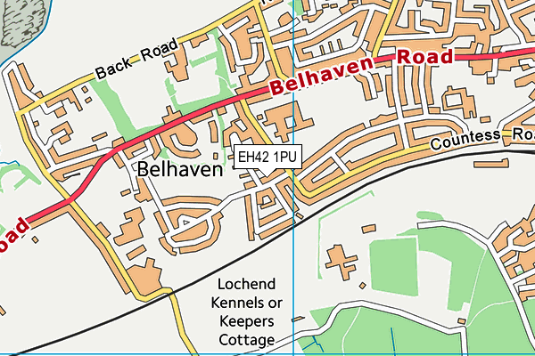 EH42 1PU map - OS VectorMap District (Ordnance Survey)