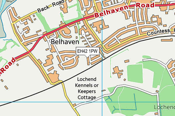 EH42 1PW map - OS VectorMap District (Ordnance Survey)