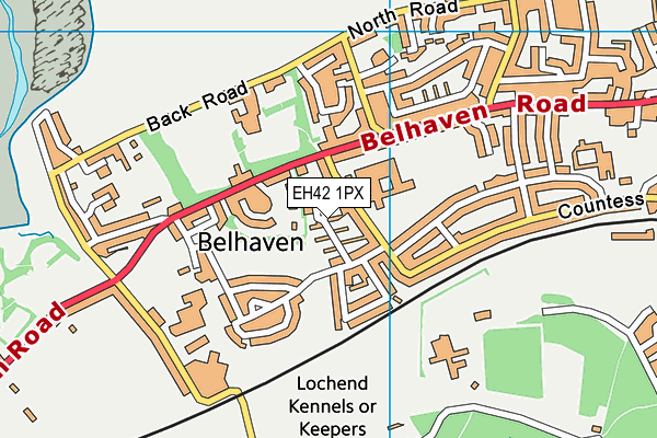 EH42 1PX map - OS VectorMap District (Ordnance Survey)