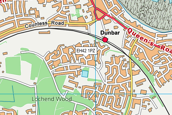 EH42 1PZ map - OS VectorMap District (Ordnance Survey)