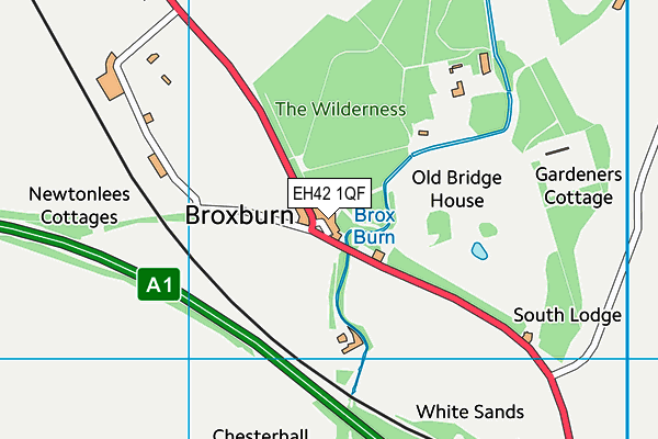 EH42 1QF map - OS VectorMap District (Ordnance Survey)