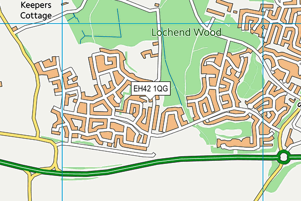 EH42 1QG map - OS VectorMap District (Ordnance Survey)