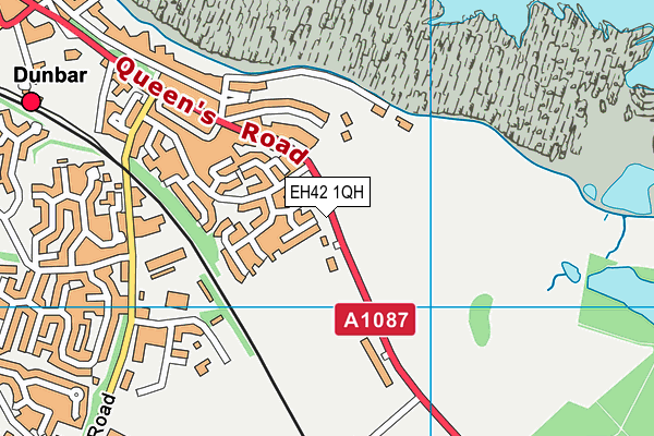 EH42 1QH map - OS VectorMap District (Ordnance Survey)