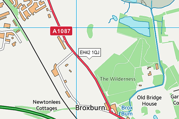 EH42 1QJ map - OS VectorMap District (Ordnance Survey)