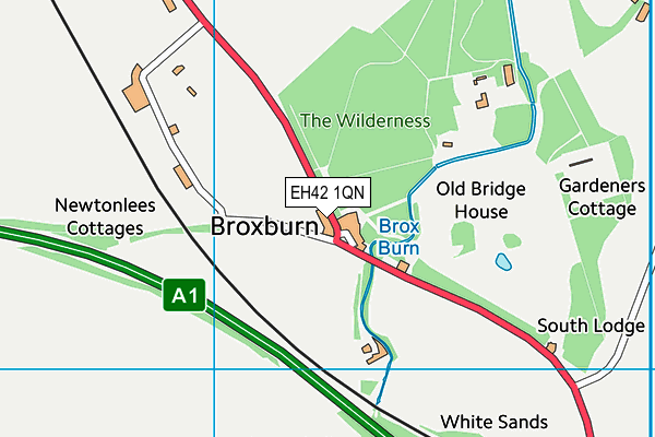 EH42 1QN map - OS VectorMap District (Ordnance Survey)