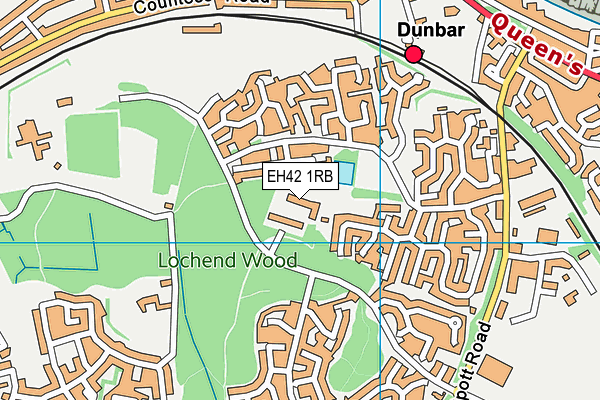 EH42 1RB map - OS VectorMap District (Ordnance Survey)