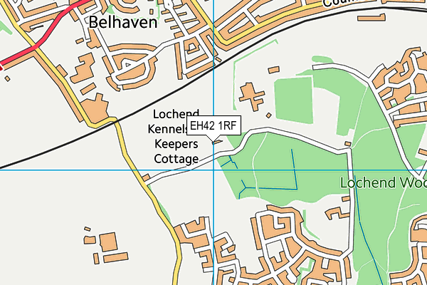 EH42 1RF map - OS VectorMap District (Ordnance Survey)