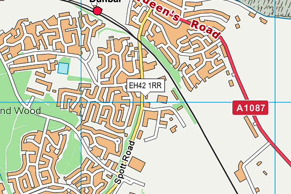 EH42 1RR map - OS VectorMap District (Ordnance Survey)