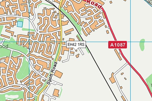 EH42 1RS map - OS VectorMap District (Ordnance Survey)