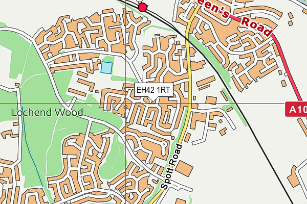 EH42 1RT map - OS VectorMap District (Ordnance Survey)