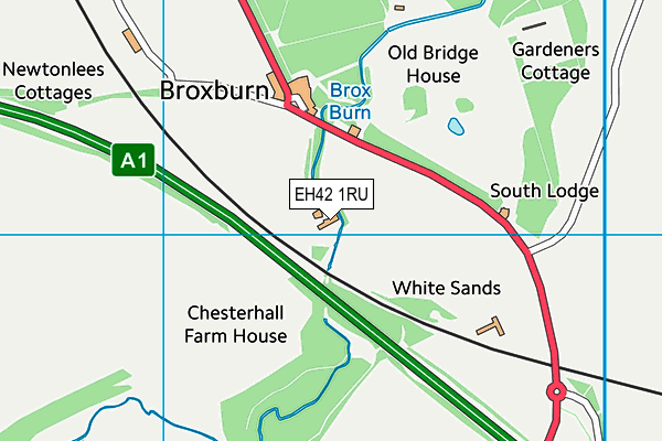 EH42 1RU map - OS VectorMap District (Ordnance Survey)