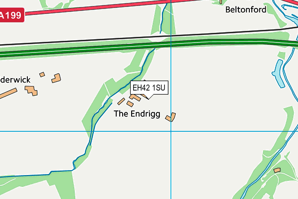 EH42 1SU map - OS VectorMap District (Ordnance Survey)