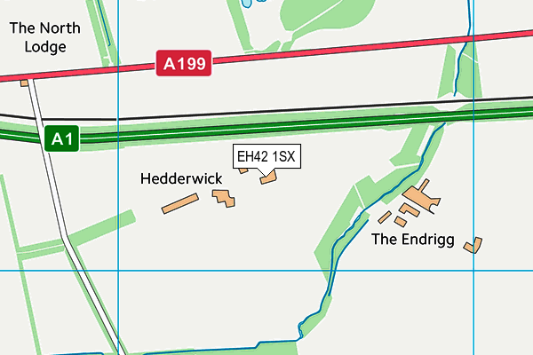 EH42 1SX map - OS VectorMap District (Ordnance Survey)