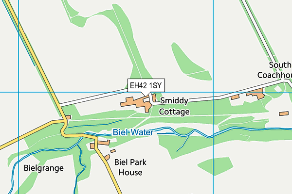 EH42 1SY map - OS VectorMap District (Ordnance Survey)