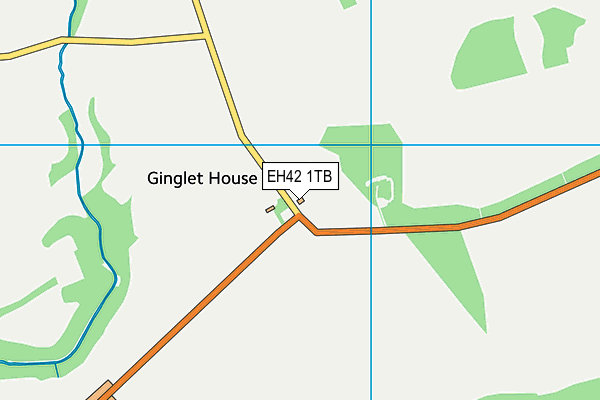 EH42 1TB map - OS VectorMap District (Ordnance Survey)