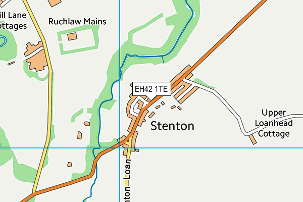 EH42 1TE map - OS VectorMap District (Ordnance Survey)