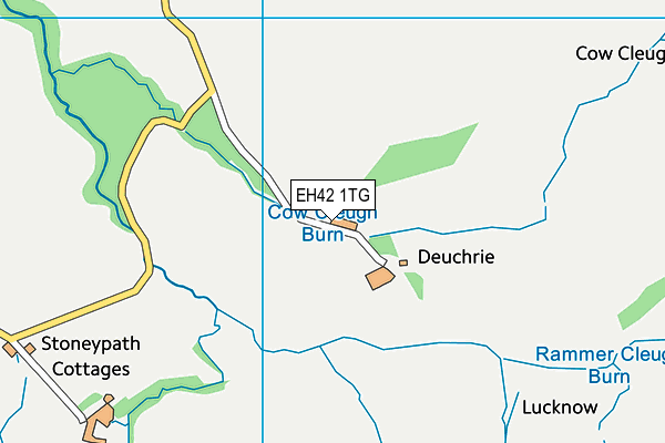 EH42 1TG map - OS VectorMap District (Ordnance Survey)