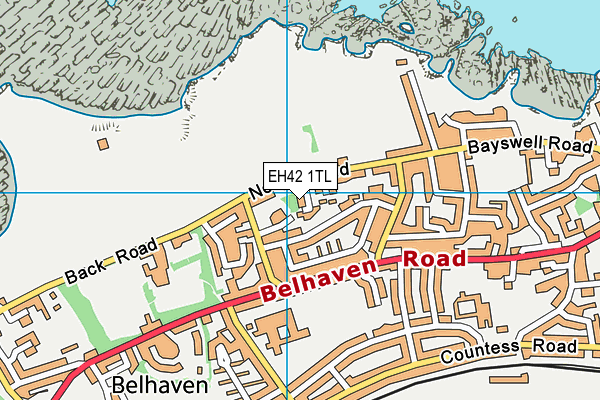 EH42 1TL map - OS VectorMap District (Ordnance Survey)