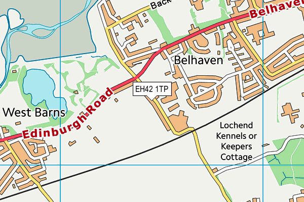 EH42 1TP map - OS VectorMap District (Ordnance Survey)