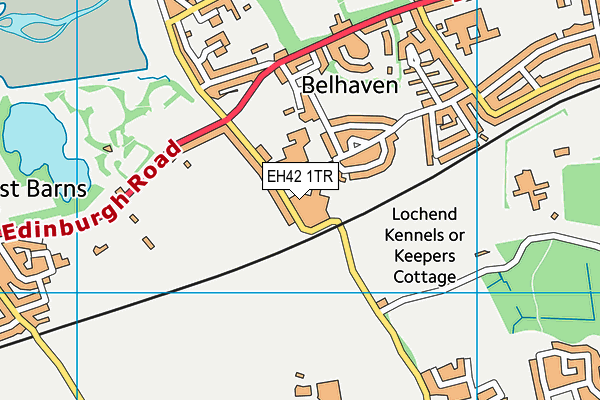 EH42 1TR map - OS VectorMap District (Ordnance Survey)