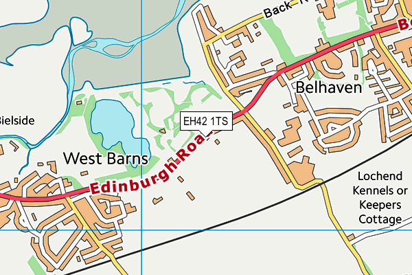 EH42 1TS map - OS VectorMap District (Ordnance Survey)