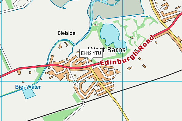 EH42 1TU map - OS VectorMap District (Ordnance Survey)