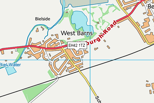 EH42 1TZ map - OS VectorMap District (Ordnance Survey)