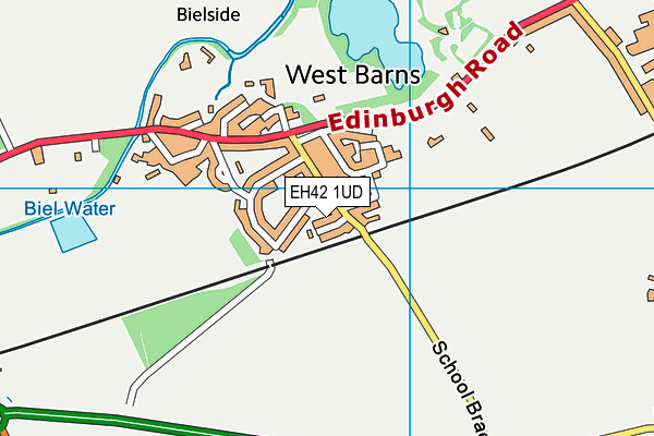 EH42 1UD map - OS VectorMap District (Ordnance Survey)