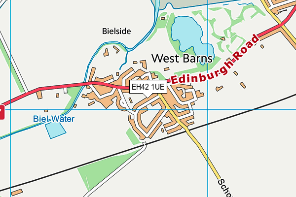 EH42 1UE map - OS VectorMap District (Ordnance Survey)