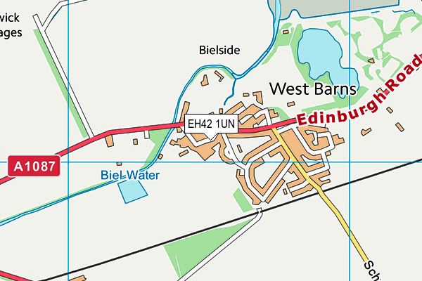 EH42 1UN map - OS VectorMap District (Ordnance Survey)