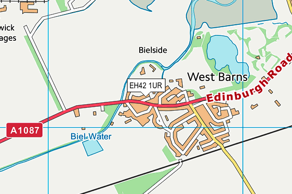 EH42 1UR map - OS VectorMap District (Ordnance Survey)