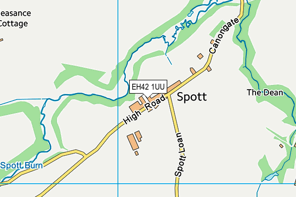 EH42 1UU map - OS VectorMap District (Ordnance Survey)