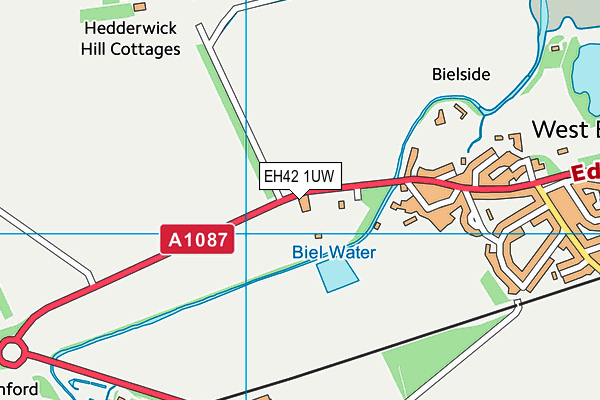 EH42 1UW map - OS VectorMap District (Ordnance Survey)